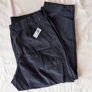 NWT Old Navy Black High-Waisted Pull-on Courdoroy Pants XL